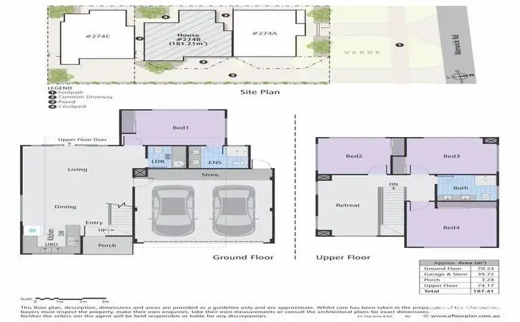 Floorplan of Homely townhouse listing, B/274 Warwick Road, Duncraig WA 6023
