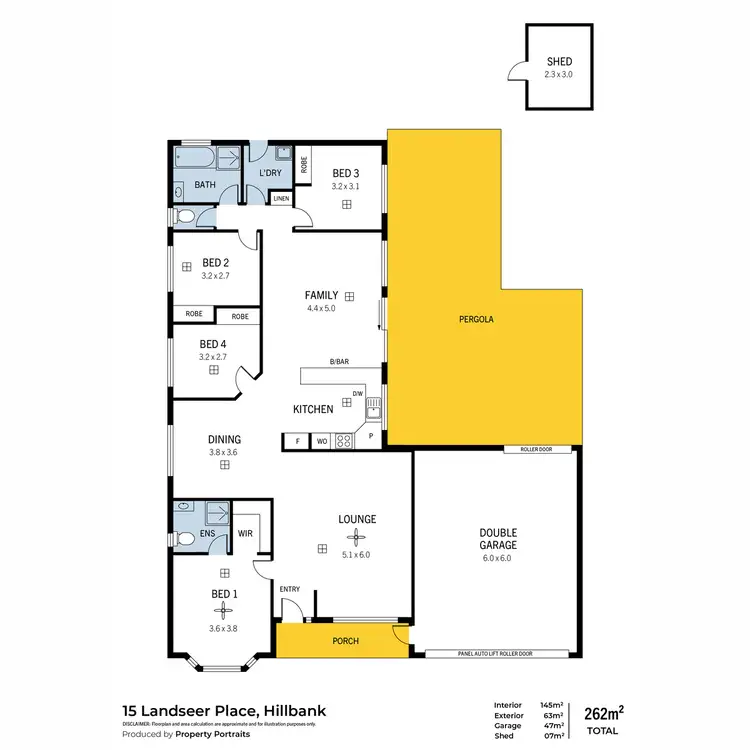Floorplan of Homely house listing, 15 Landseer Place, Hillbank SA 5112