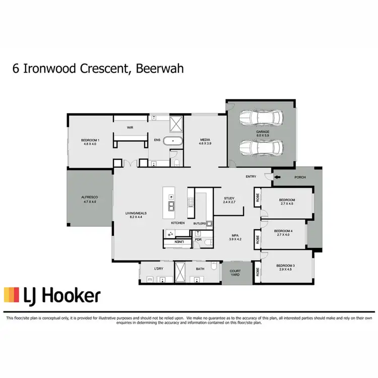 Floorplan of Homely house listing, 6 Ironwood Crescent, Beerwah QLD 4519