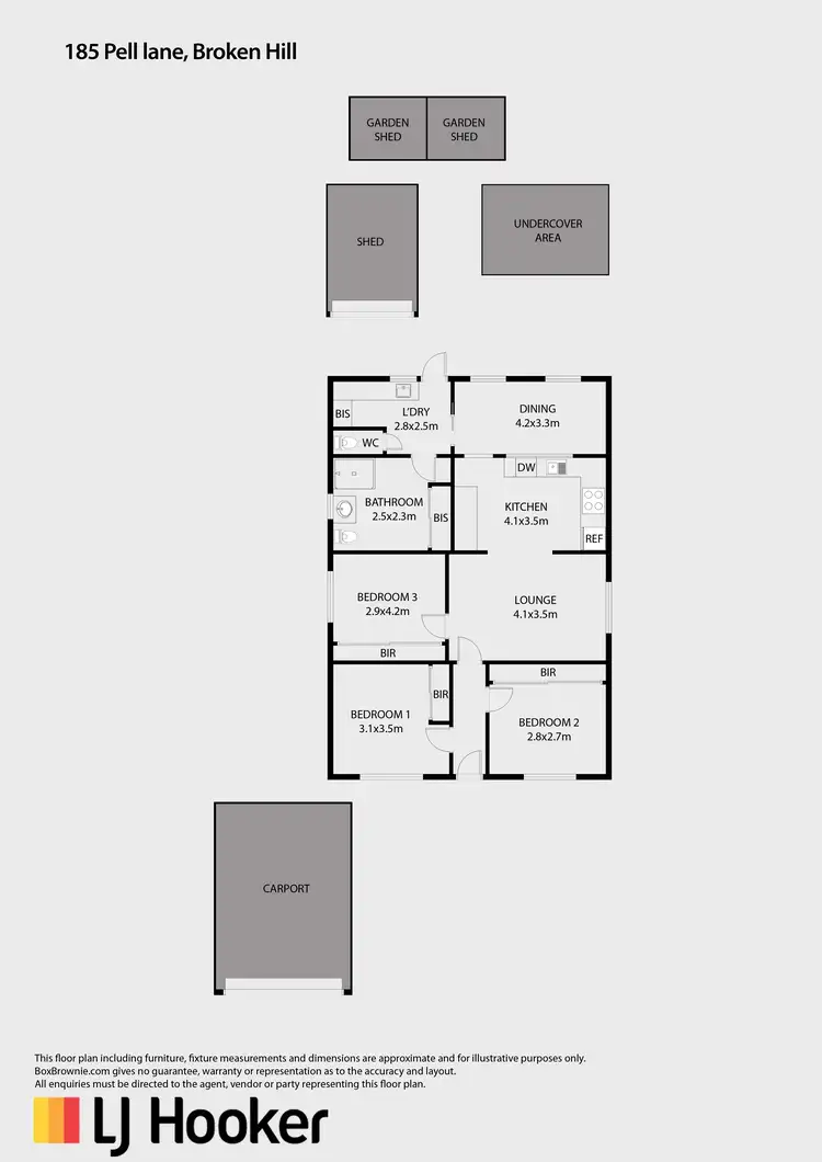 Floorplan of Homely house listing, 185 Pell Lane, Broken Hill NSW 2880