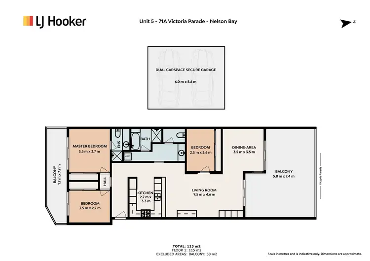 Floorplan of Homely unit listing, 5/71a Victoria Parade, Nelson Bay NSW 2315