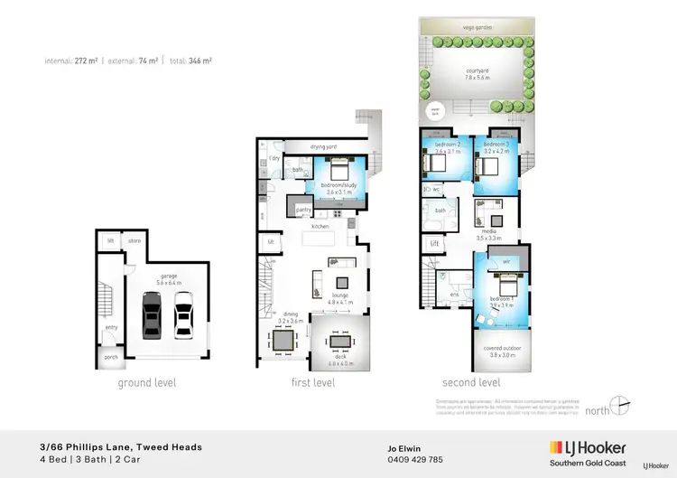 Floorplan of Homely townhouse listing, 3/66 Phillips Lane, Tweed Heads NSW 2485