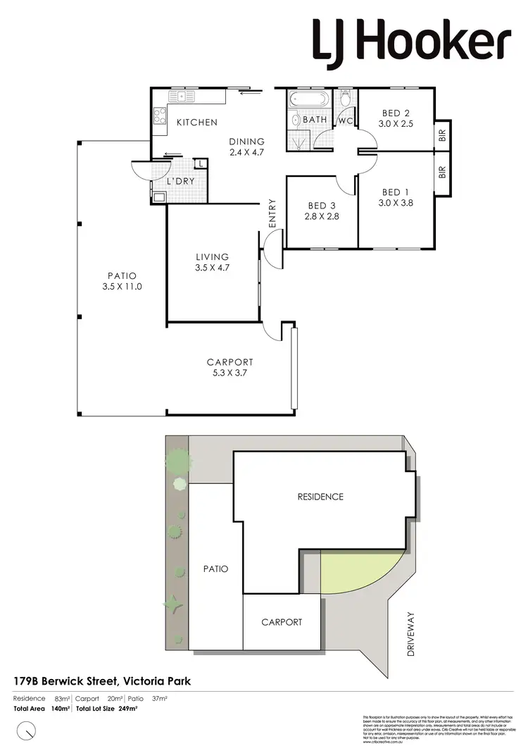 Floorplan of Homely house listing, 179B Berwick Street, Victoria Park WA 6100