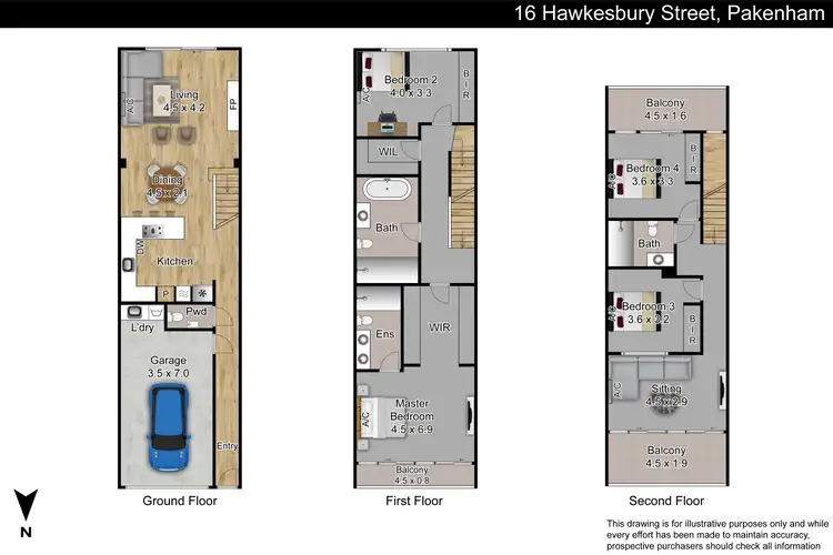 Floorplan of Homely house listing, 16 Hawkesbury Street, Pakenham VIC 3810
