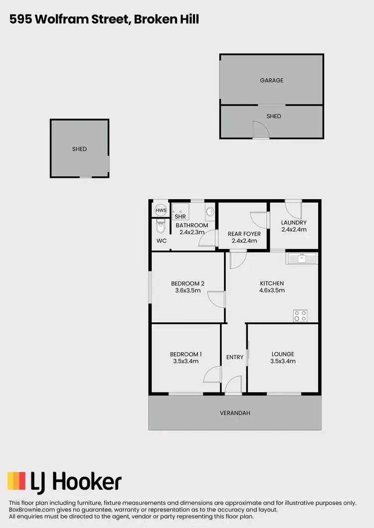 Floorplan of Homely house listing, 595 Wolfram Street, Broken Hill NSW 2880