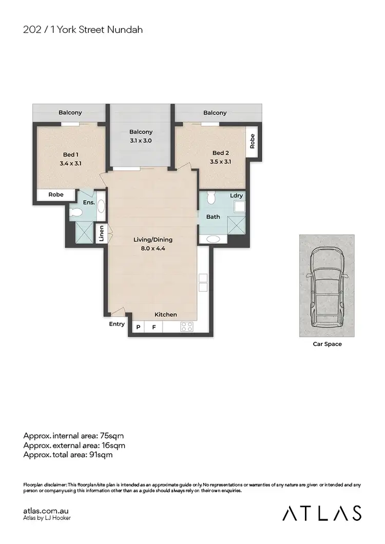 Floorplan of Homely apartment listing, 202/1-3 York Street, Nundah QLD 4012