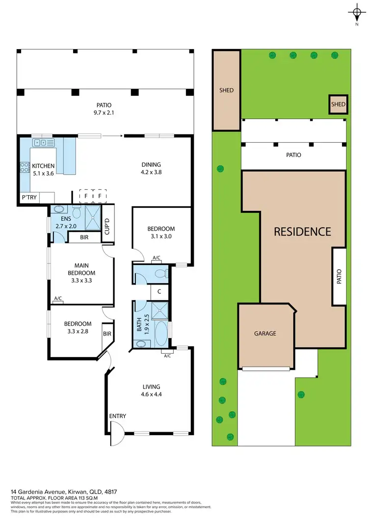 Floorplan of Homely house listing, 14 Gardenia Avenue, Kirwan QLD 4817