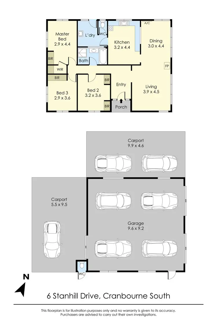 Floorplan of Homely house listing, 6 Stanhill Drive, Cranbourne South VIC 3977
