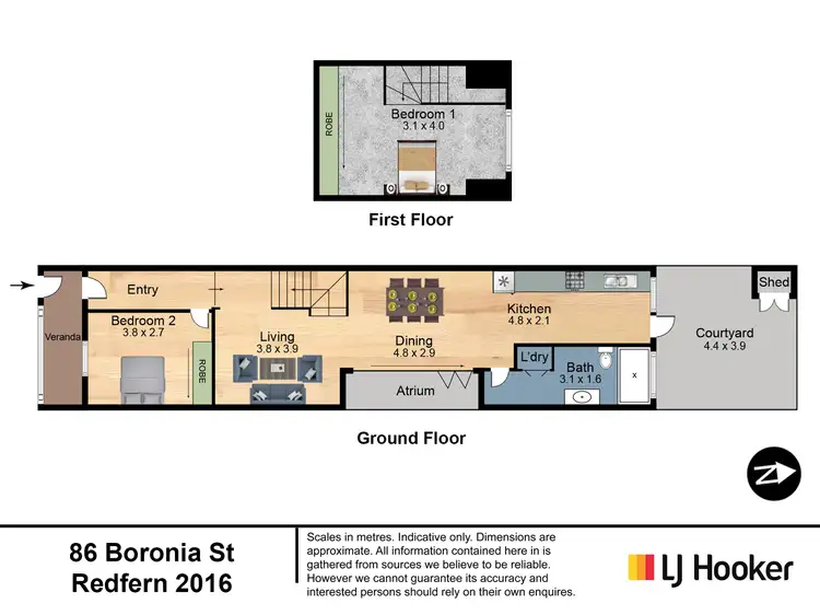 Floorplan of Homely house listing, 86 Boronia Street, Redfern NSW 2016