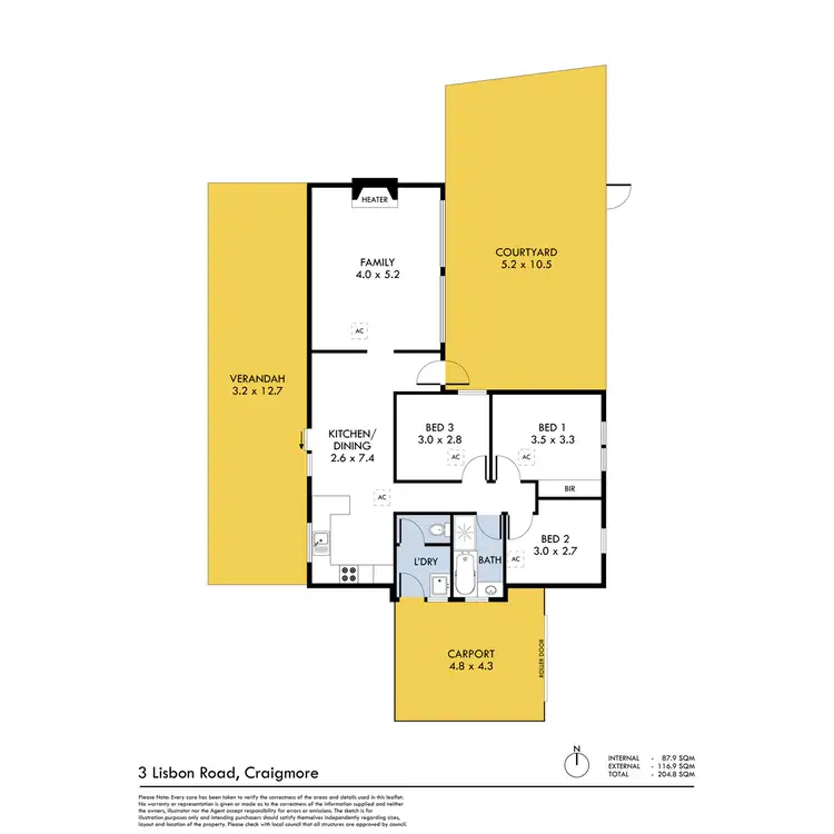 Floorplan of Homely house listing, 3 Lisbon Road, Craigmore SA 5114