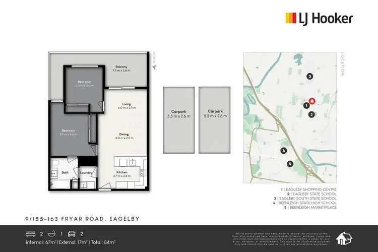 Floorplan of Homely unit listing, 9/155-163 Fryar Road, Eagleby QLD 4207