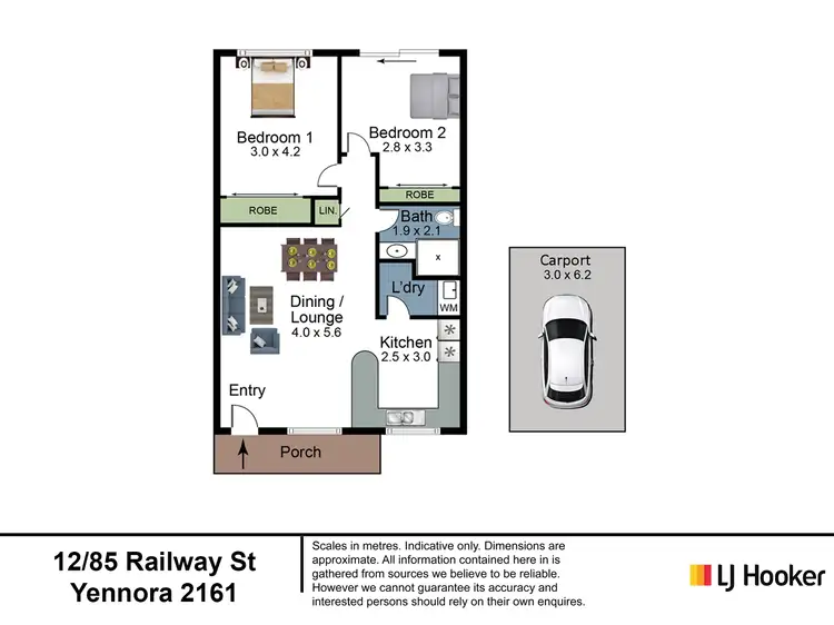 Floorplan of Homely unit listing, 12/85 Railway Street, Yennora NSW 2161
