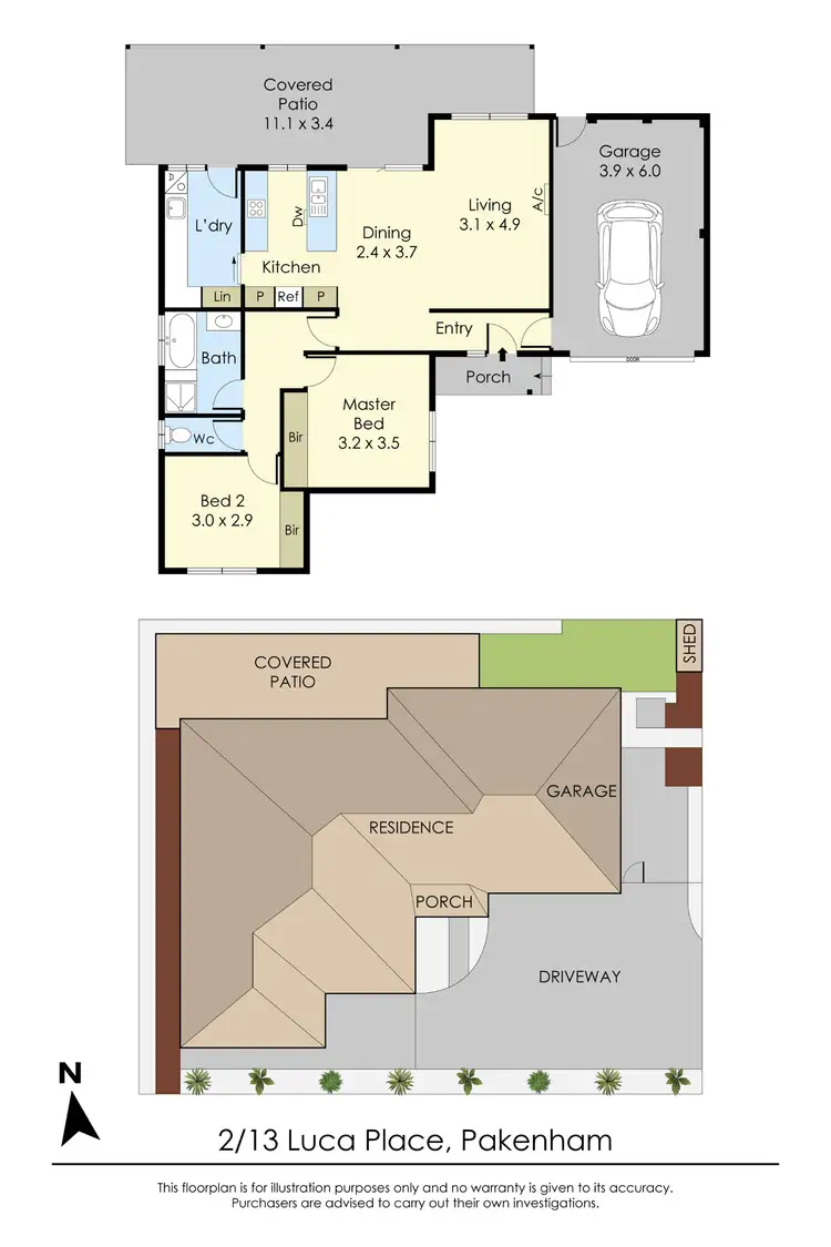 Floorplan of Homely unit listing, 2/13 Luca Place, Pakenham VIC 3810