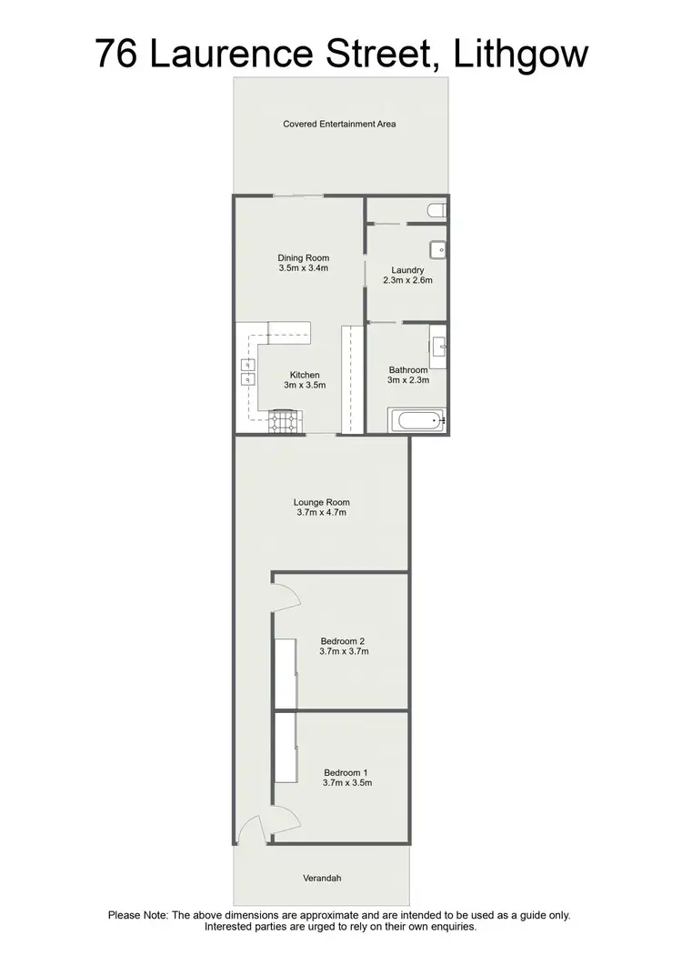 Floorplan of Homely house listing, 76 Laurence Street, Lithgow NSW 2790