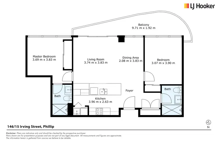 Floorplan of Homely apartment listing, 146/15 Irving Street, Phillip ACT 2606
