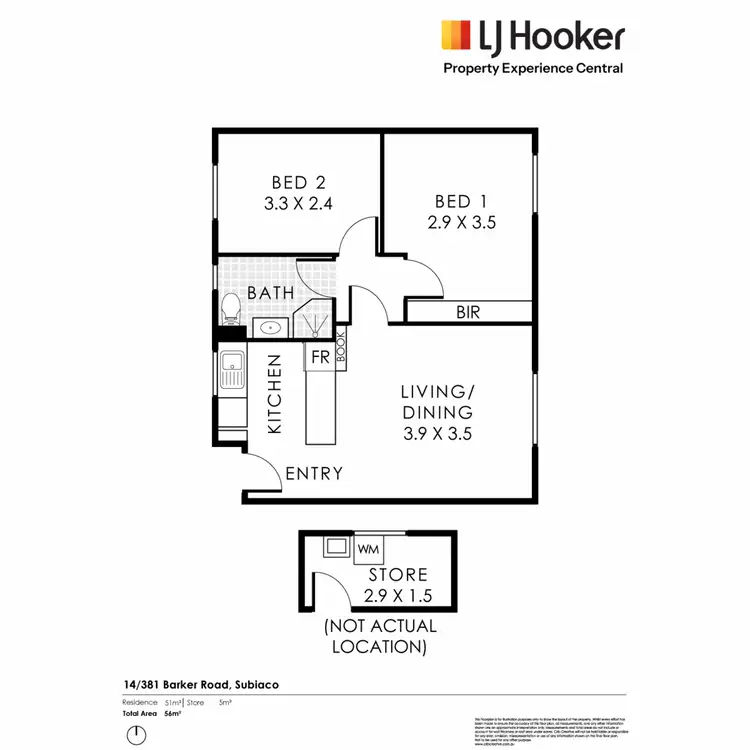 Floorplan of Homely apartment listing, 14/381 Barker Road, Subiaco WA 6008