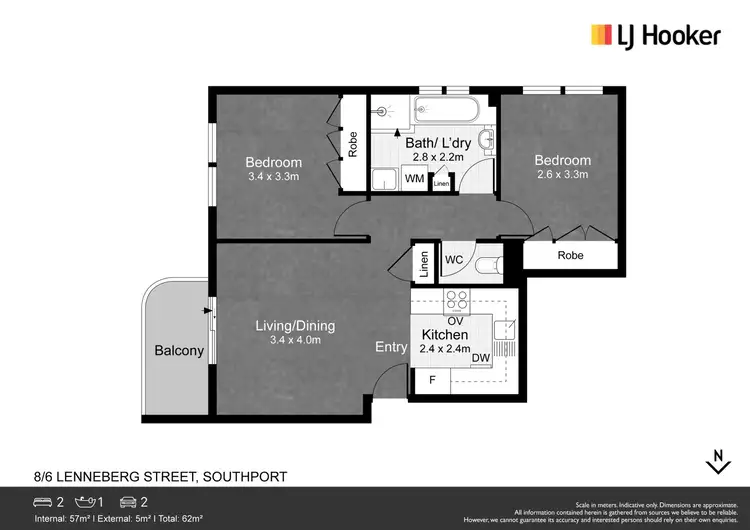Floorplan of Homely unit listing, 8/6 Lenneberg Streeet, Southport QLD 4215