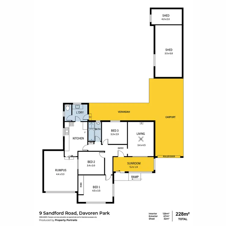 Floorplan of Homely house listing, 9 Sandford Road, Davoren Park SA 5113