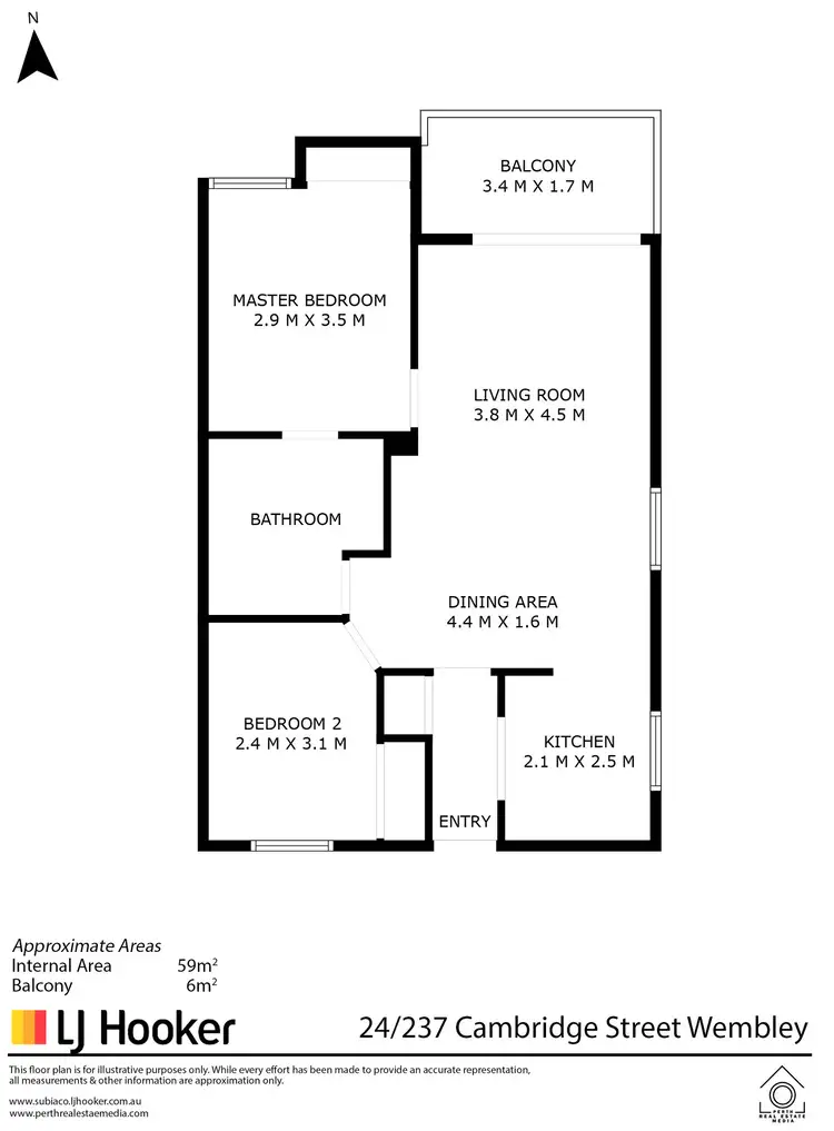 Floorplan of Homely unit listing, 24/237 Cambridge Street, Wembley WA 6014