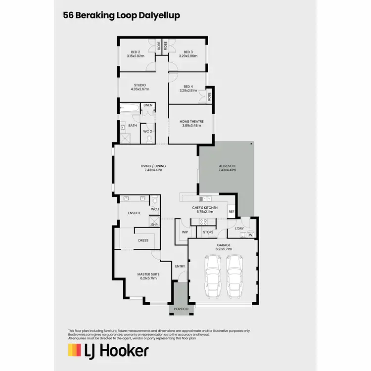 Floorplan of Homely house listing, 56 Beraking Loop, Dalyellup WA 6230