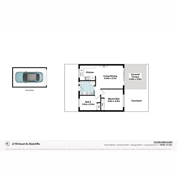 Floorplan of Homely townhouse listing, 2/19 Grant Street, Redcliffe QLD 4020