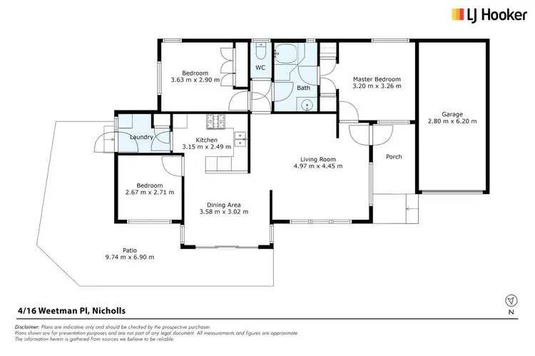 Floorplan of Homely townhouse listing, 4/16 Weetman Place, Nicholls ACT 2913