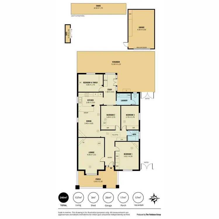 Floorplan of Homely house listing, 12 Caroona Avenue, Hove SA 5048