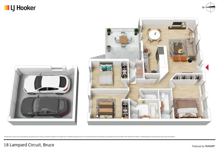 Floorplan of Homely townhouse listing, 18 Lampard Circuit, Bruce ACT 2617