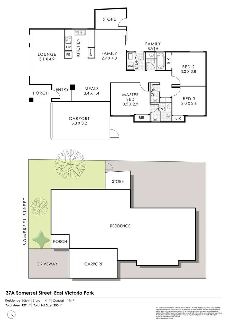 Floorplan of Homely villa listing, 37A Somerset Street, East Victoria Park WA 6101