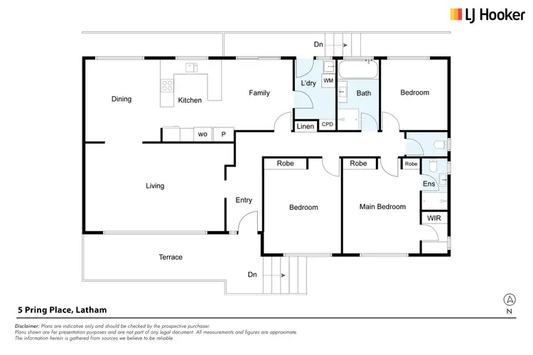 Floorplan of Homely house listing, 5 Pring Place, Latham ACT 2615