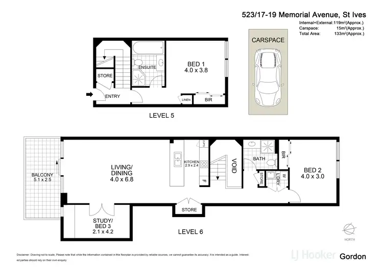 Floorplan of Homely apartment listing, 523/17-19 Memorial Ave, St Ives NSW 2075