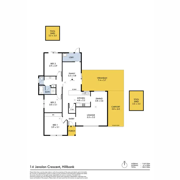 Floorplan of Homely house listing, 14 Jenolan Crescent, Hillbank SA 5112