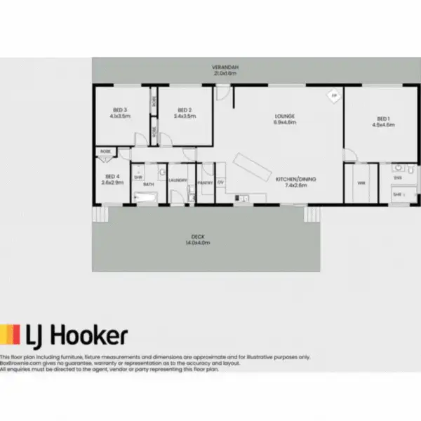 Floorplan of Homely house listing, 45 Salmonds Road, Granite Rock VIC 3875