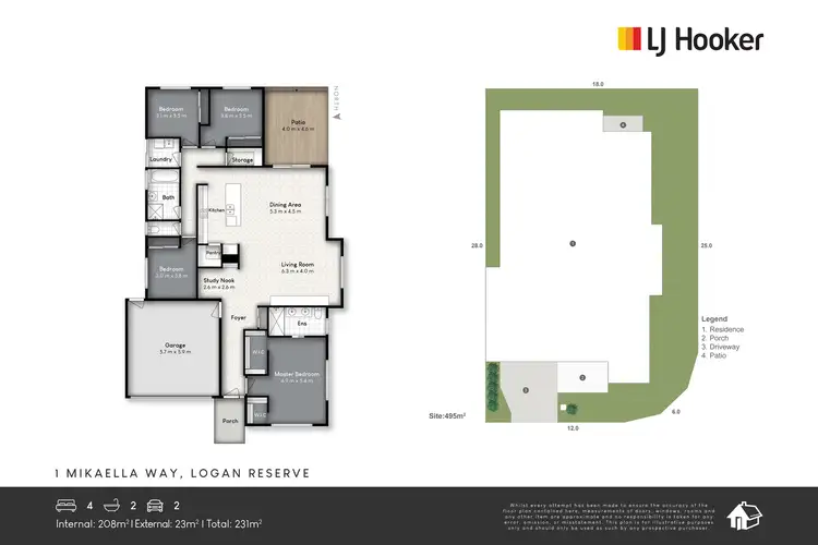 Floorplan of Homely house listing, 1 Mikaella Way, Logan Reserve QLD 4133