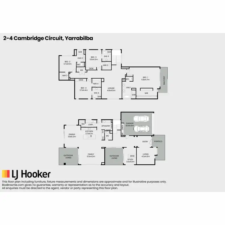 Floorplan of Homely house listing, 2-4 Cambridge Circuit, Yarrabilba QLD 4207