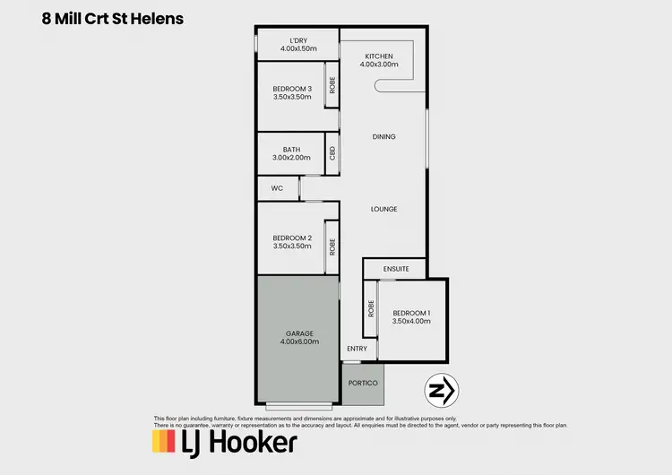Floorplan of Homely house listing, 8 Mill Court, St Helens TAS 7216