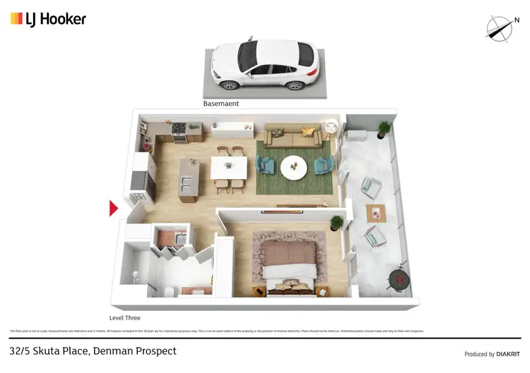 Floorplan of Homely apartment listing, 32/5 Skuta Place, Denman Prospect ACT 2611