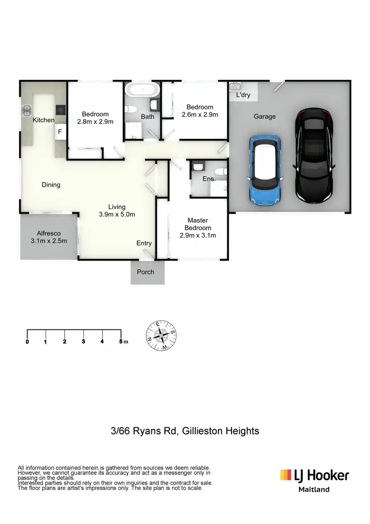 Floorplan of Homely villa listing, 3/66 Ryans Road, Gillieston Heights NSW 2321