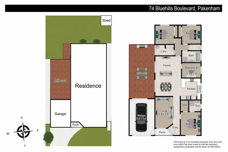 Floorplan of Homely house listing, 74 Bluehills Boulevard, Pakenham VIC 3810