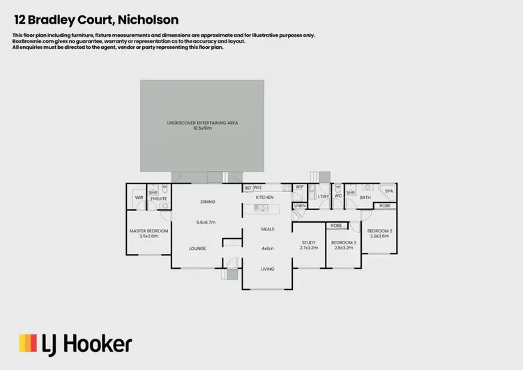 Floorplan of Homely house listing, 12 Bradley Court, Nicholson VIC 3882