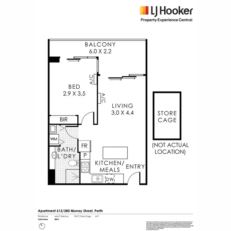 Floorplan of Homely apartment listing, 612/380 Murray Street, Perth WA 6000
