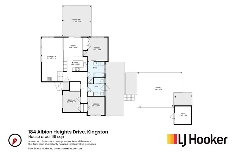 Floorplan of Homely house listing, 184 Albion Heights Drive, Kingston TAS 7050