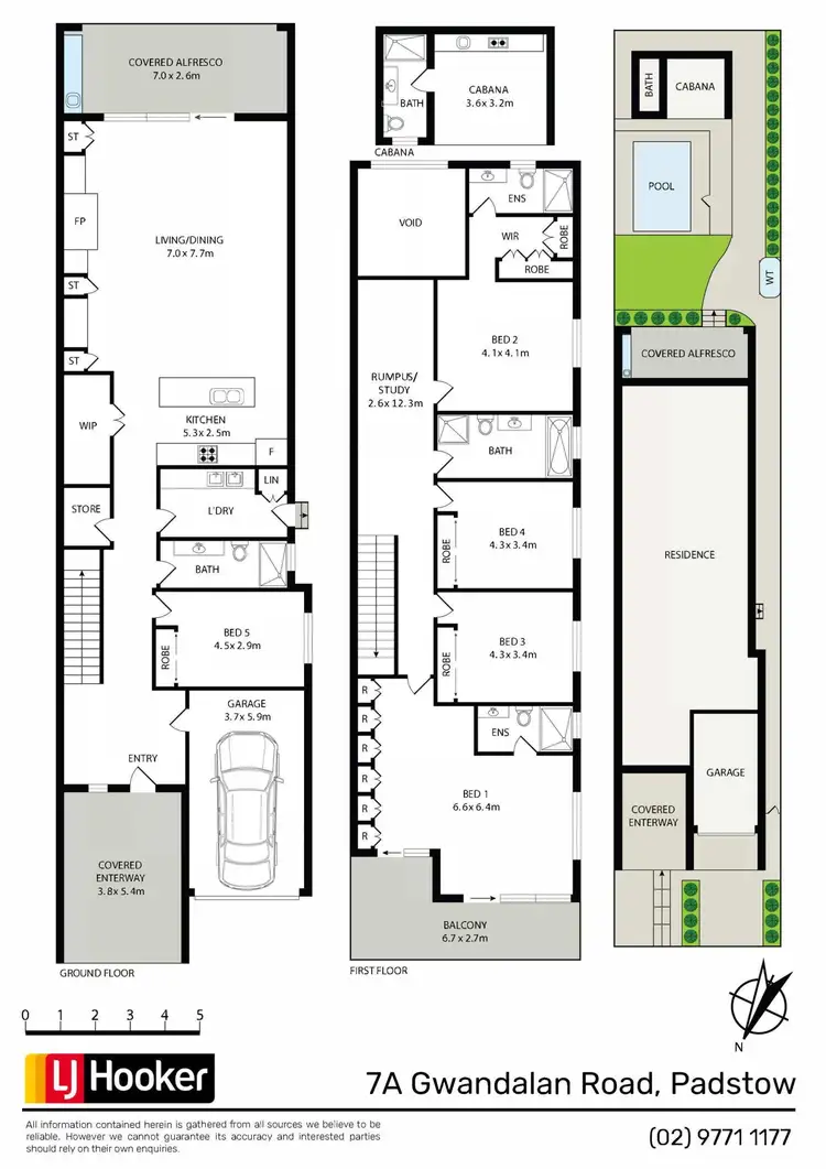 Floorplan of Homely semi-detached listing, 7A Gwandalan Road, Padstow NSW 2211