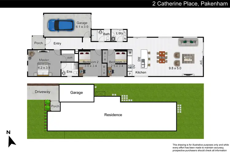 Floorplan of Homely house listing, 2 Catherine Place, Pakenham VIC 3810