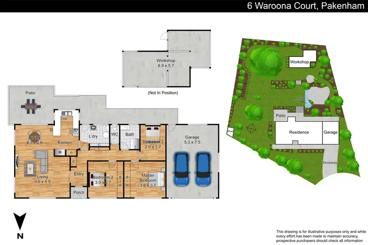 Floorplan of Homely house listing, 6 Waroona Court, Pakenham VIC 3810