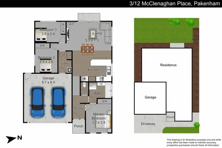 Floorplan of Homely unit listing, 3/12 McClenaghan Place, Pakenham VIC 3810