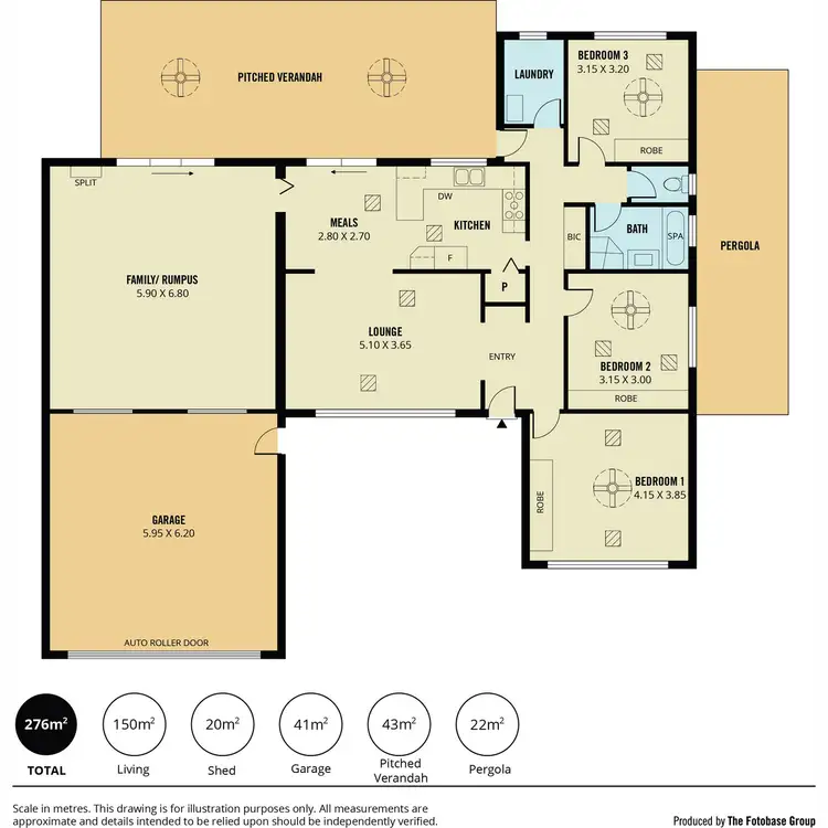 Floorplan of Homely house listing, 44 Joycelyn Avenue, Surrey Downs SA 5126