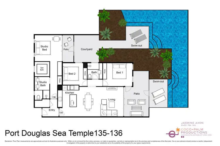 Floorplan of Homely apartment listing, 135-136 Sea Temple/22-36 Mitre Street, Port Douglas QLD 4877