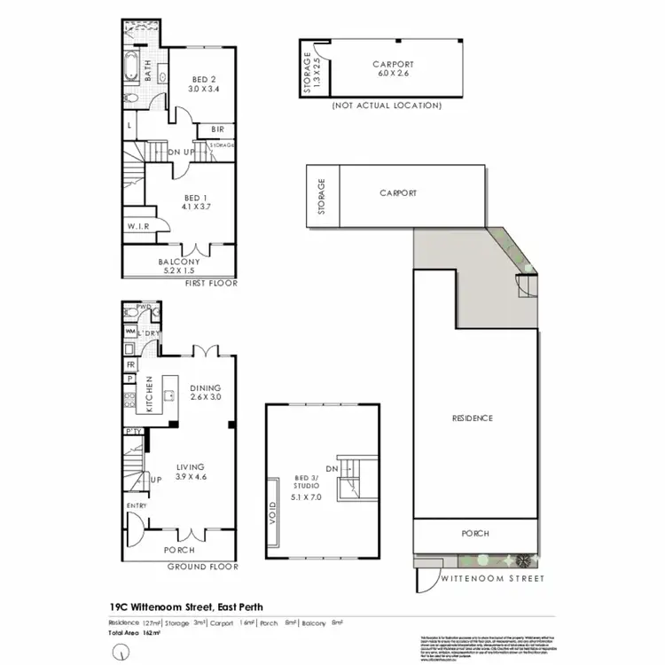 Floorplan of Homely townhouse listing, 19C Wittenoom Street, East Perth WA 6004