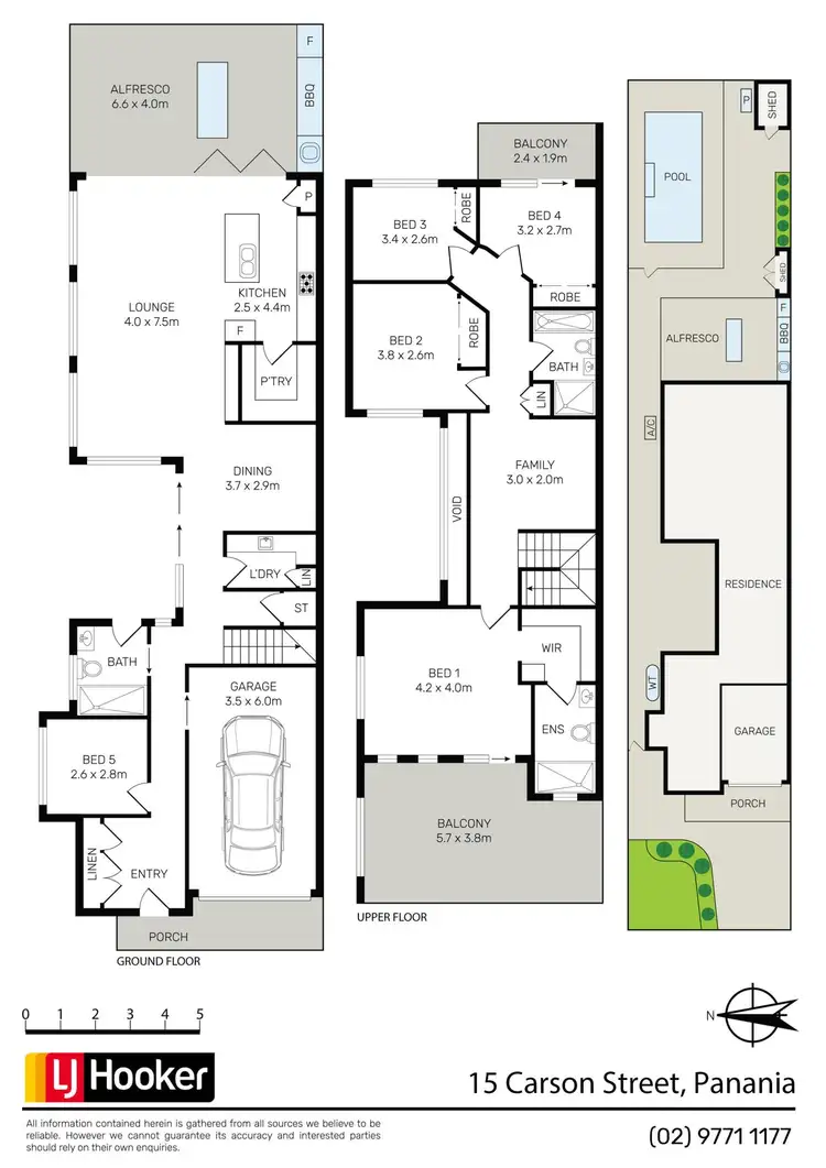 Floorplan of Homely semi-detached listing, 15 Carson Street, Panania NSW 2213